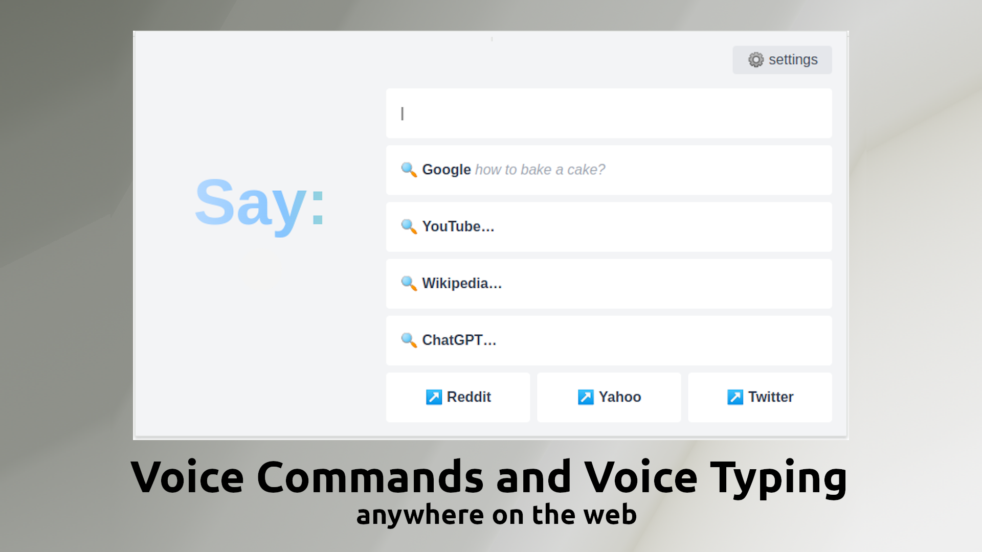 VOICE COMMANDS and VOICE TYPING anywhere on the web - AItrendytools